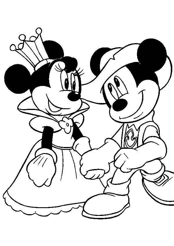 Desenho de Mickey Mouse para Colorir com Giz de Cera