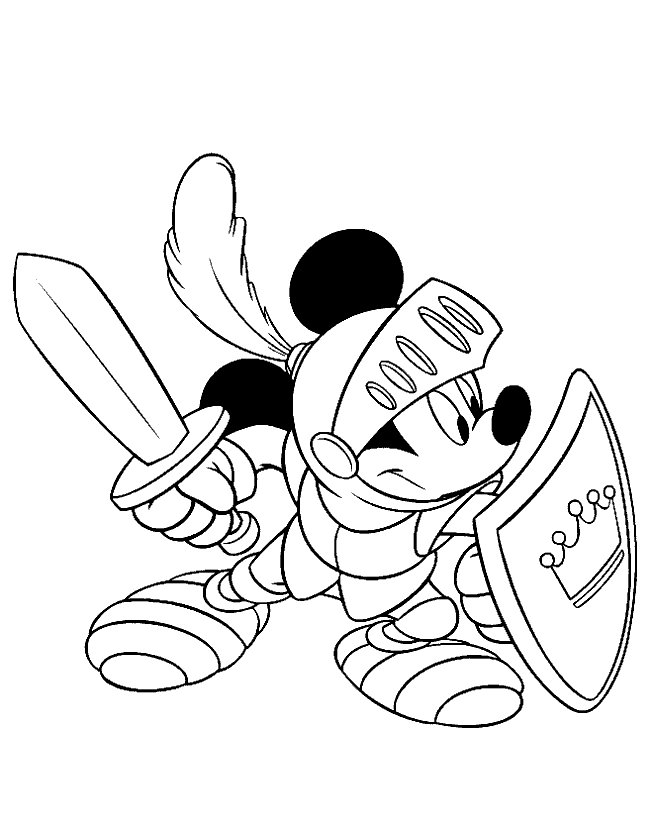 Desenho de Mickey Mouse para Colorir com Tinta Guache Download