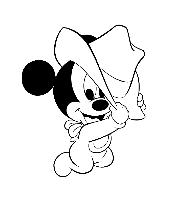 Desenho de Mickey Mouse para Colorir com Tinta Guache