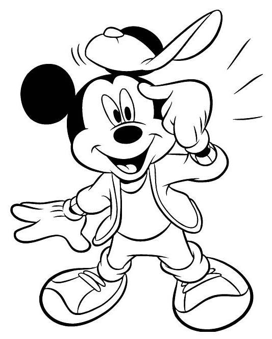 Desenho de Mickey Mouse para Colorir Download Grátis