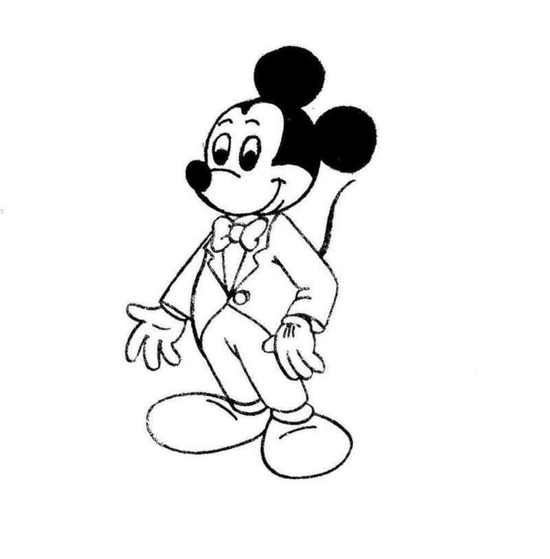 Desenho de Mickey Mouse para Colorir em Pdf