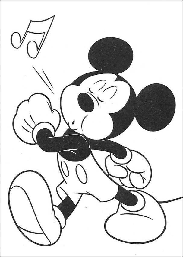 Desenho de Mickey Mouse para Colorir Grátis Download