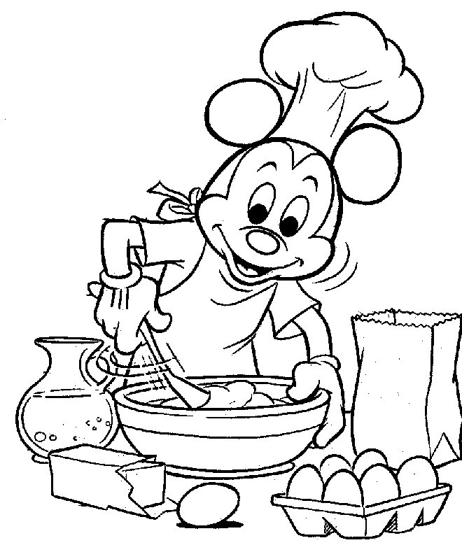 Desenho de Mickey Mouse para Colorir Imprimivel
