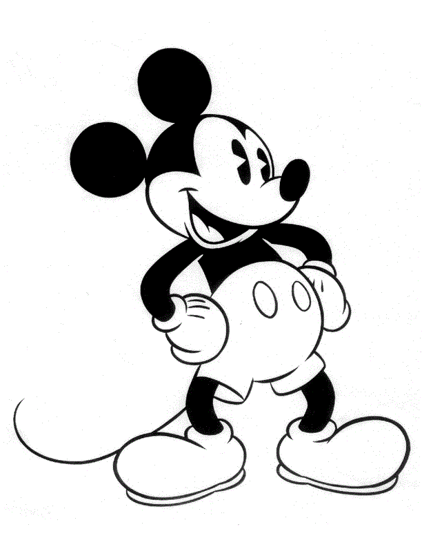 Desenho de Mickey Mouse para Colorir Online Pdf