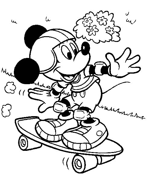 Desenho de Mickey Mouse para Colorir Pdf Download