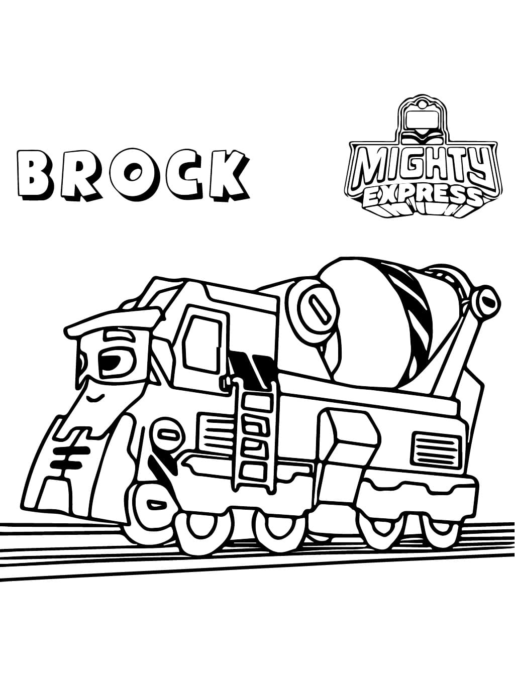Desenho de Brock Mighty Express para Colorir
