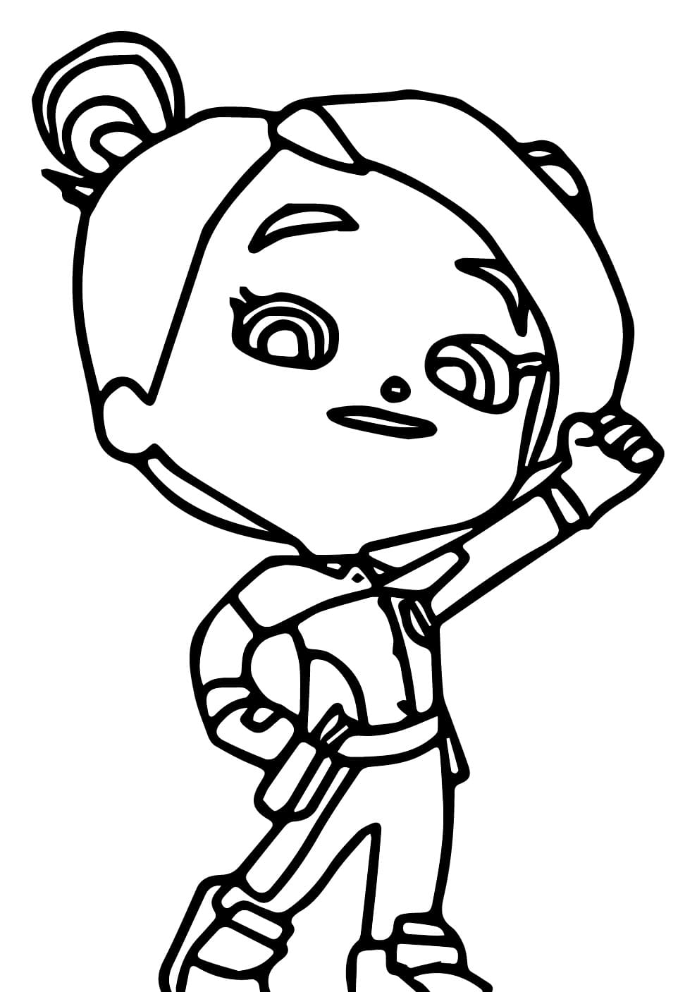 Desenho de Liza de Mighty Express para Colorir