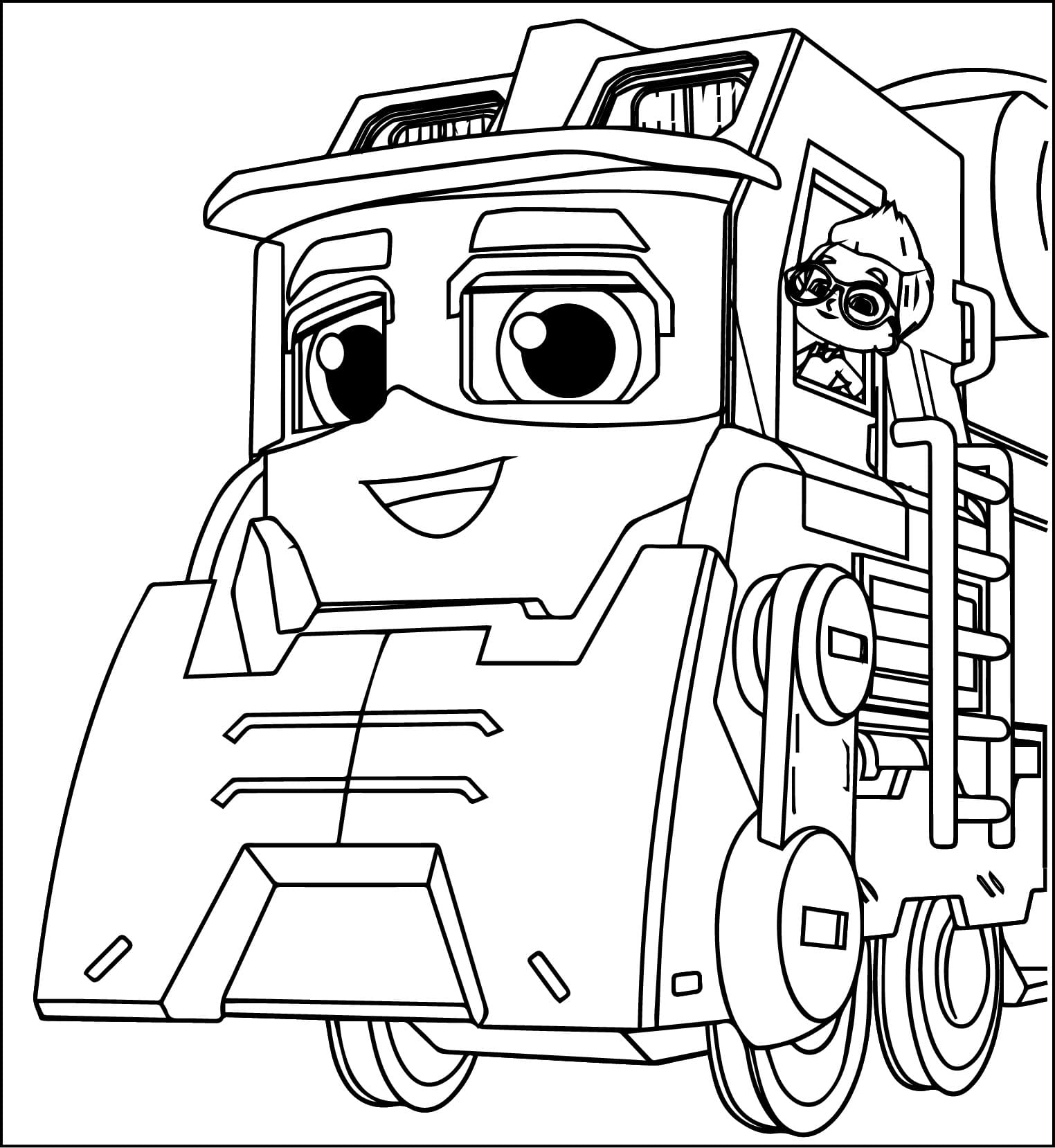 Desenho de Mighty Express Grátis para Colorir
