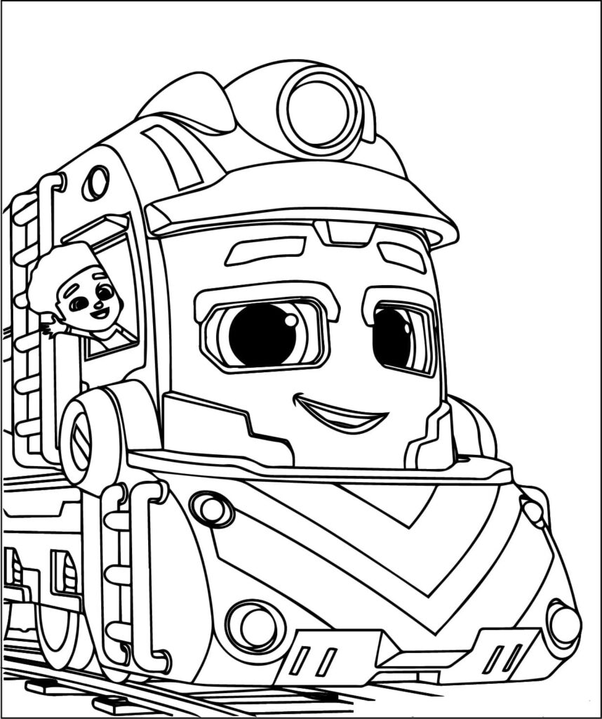 Desenho de Mighty Express Imprimivel para Colorir