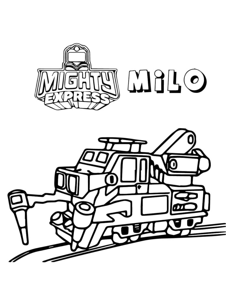 Desenho de Milo Mighty Express para Colorir