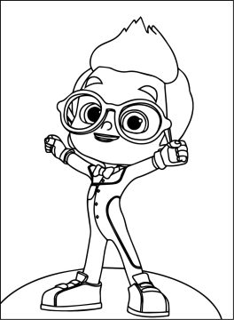 Desenho de Nico Mighty Express para Colorir