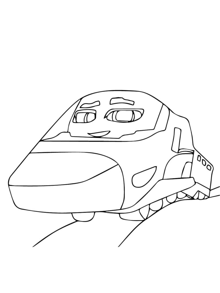 Desenho de Tricky Ricky Mighty Express para Colorir