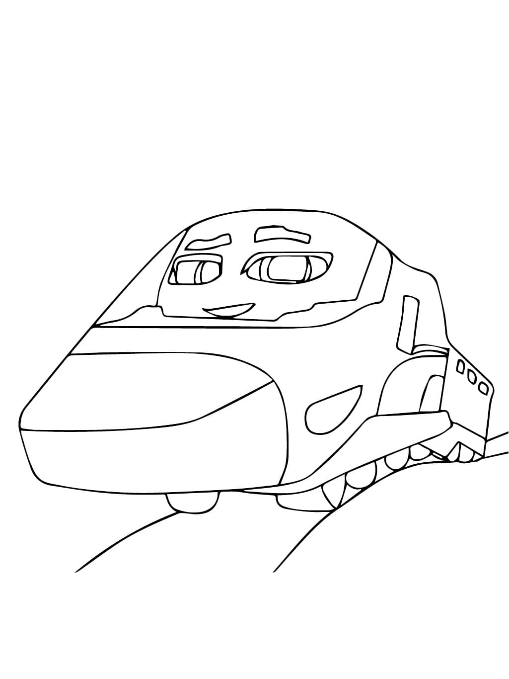 Desenho de Tricky Ricky Mighty Express para Colorir