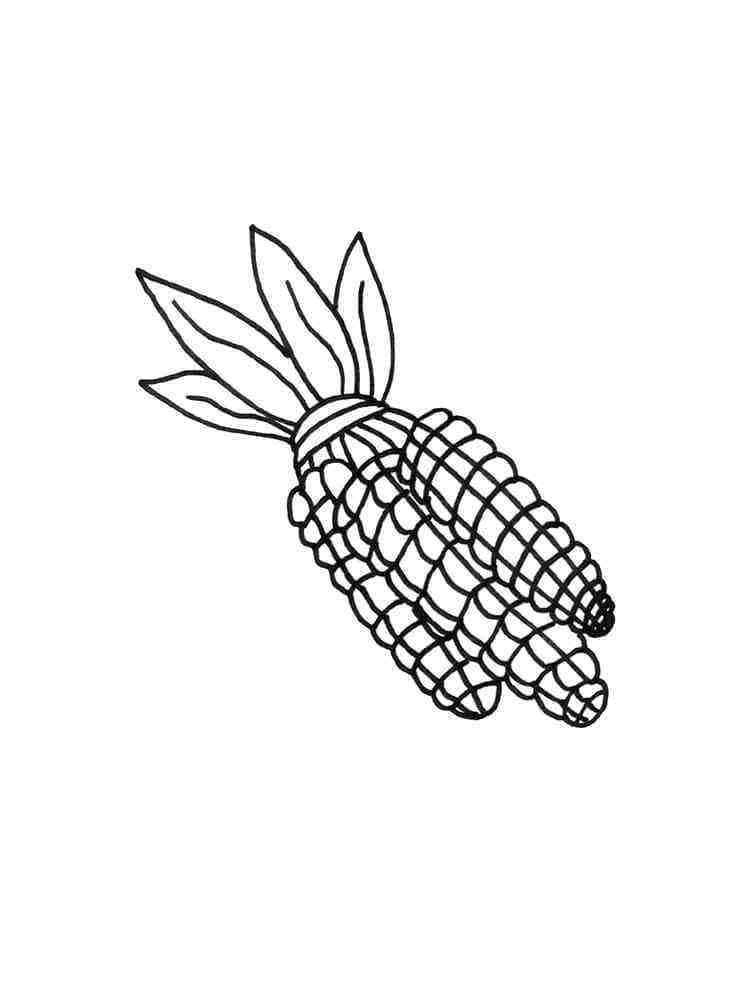 Desenho de Milho Grátis para Crianças para Colorir