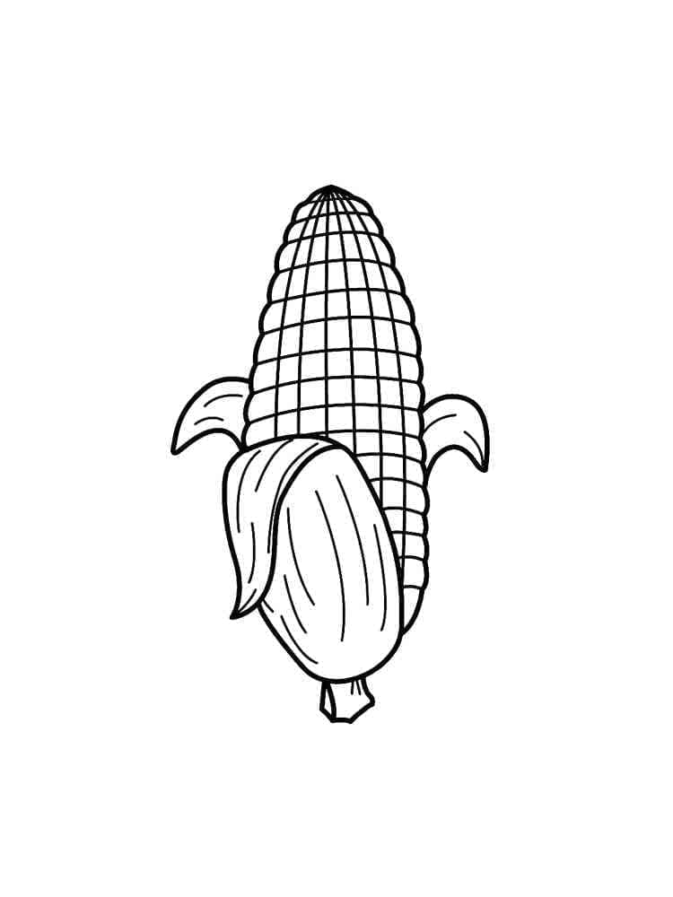 Desenho de Milho Imagem para Colorir
