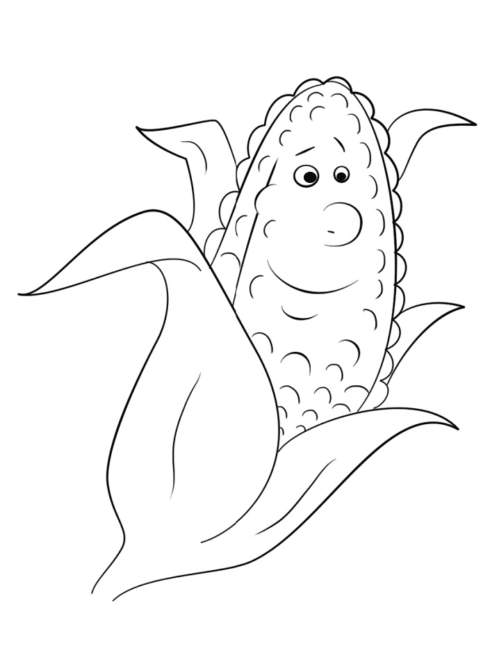 Desenho de Milho para Colorir