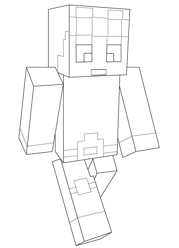 Desenho de Dantdm Minecraft para Colorir