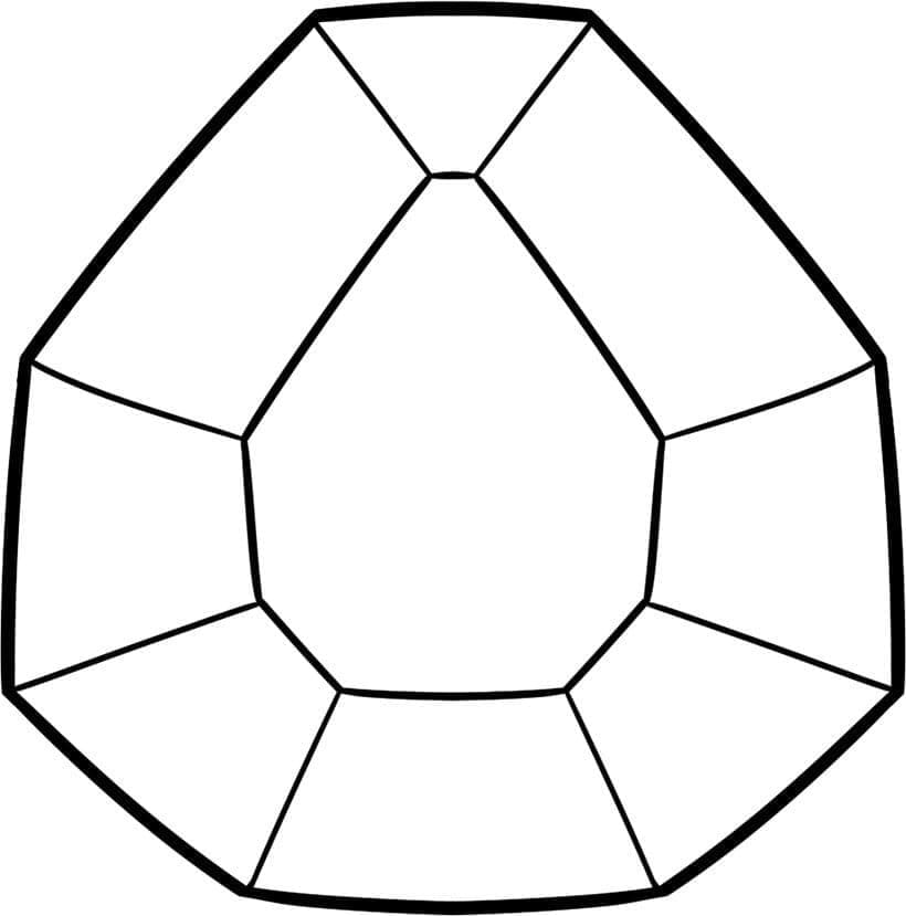 Desenho de Diamante Minecraft para Colorir