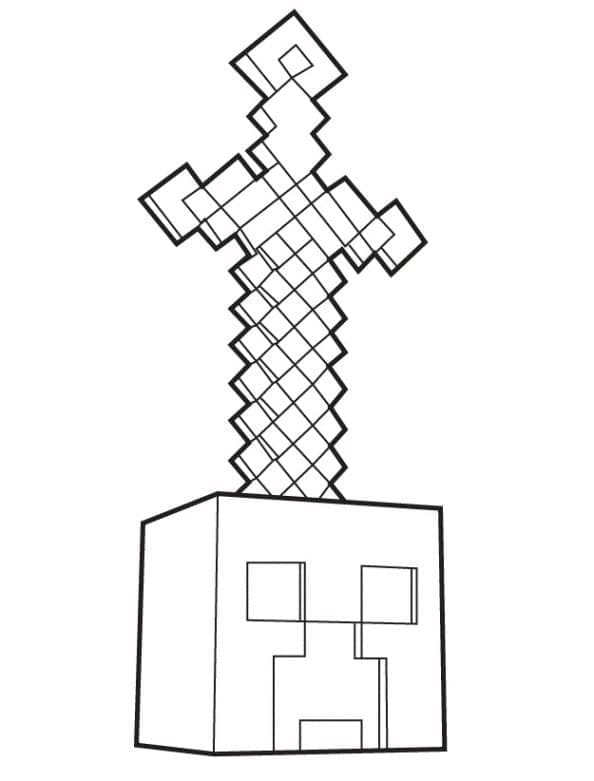 Desenho de Jogo Eletrônico Minecraft para Colorir