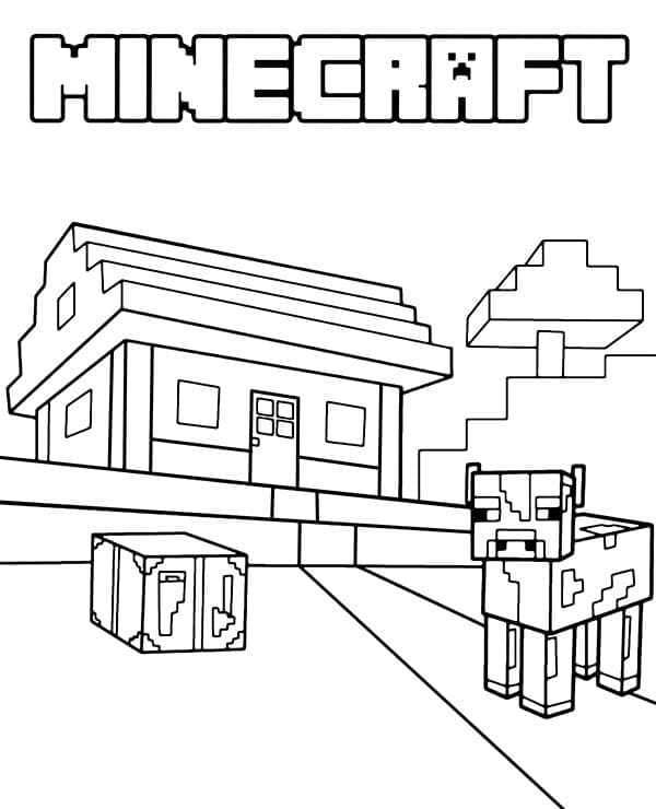 Desenho de Minecraft Grátis para Colorir