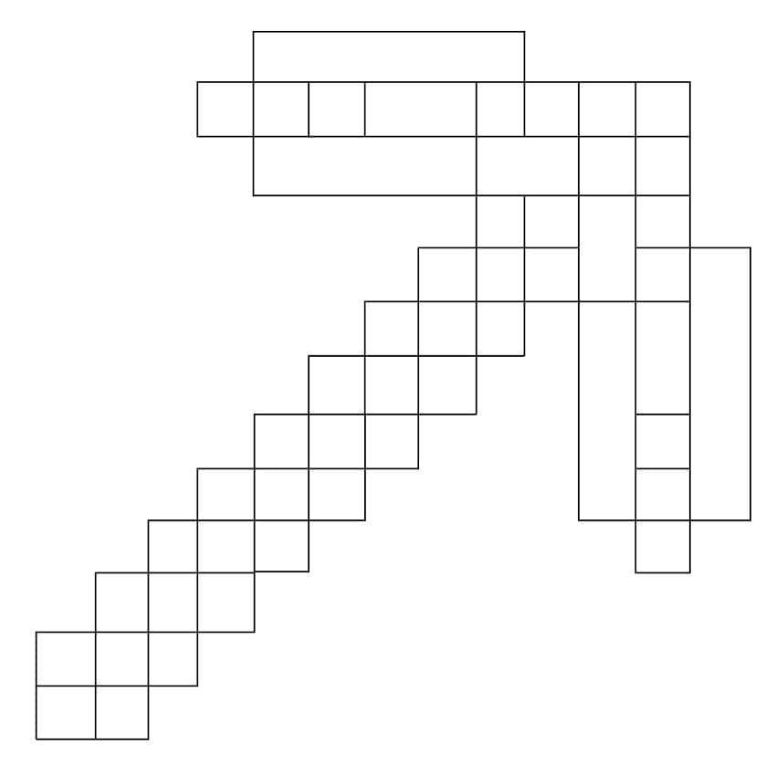 Desenho de Picaretá Minecraft para Colorir