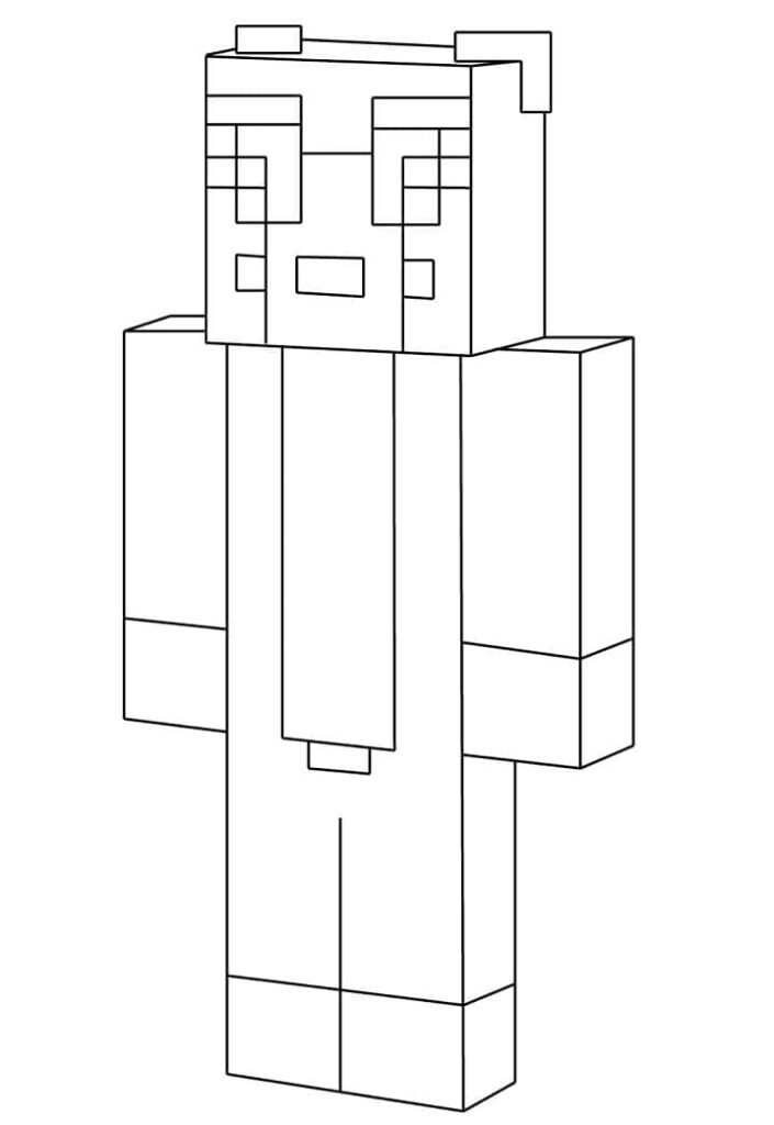 Desenho de Stampylongnose de Minecraft para Colorir