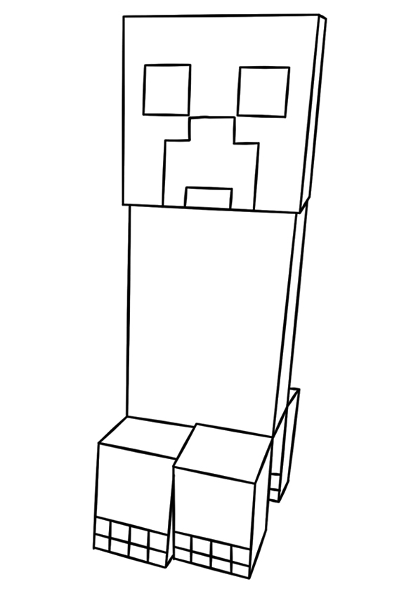 Desenho do Creeper Minecraft para Colorir