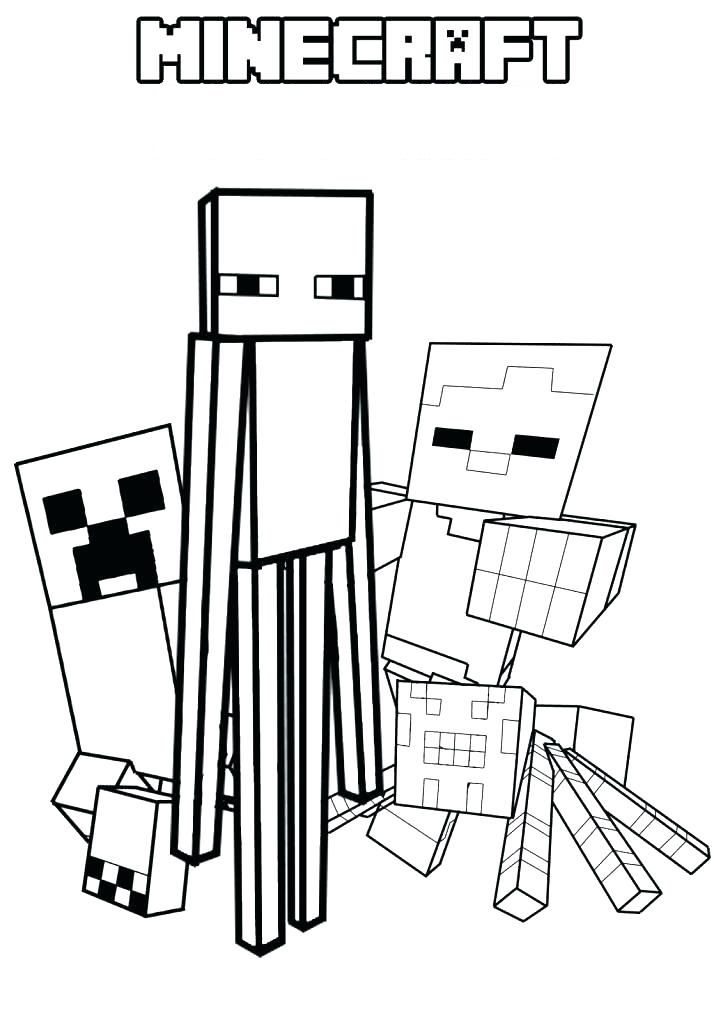 Desenho do Jogo Minecraft para Imprimir e Colorir de Graça