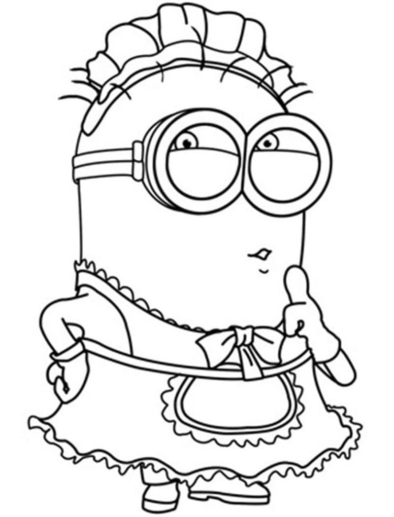Desenho de Imagem de Minion para Colorir