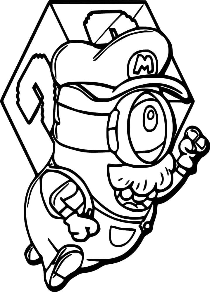 Desenho de Mário Minion para Colorir