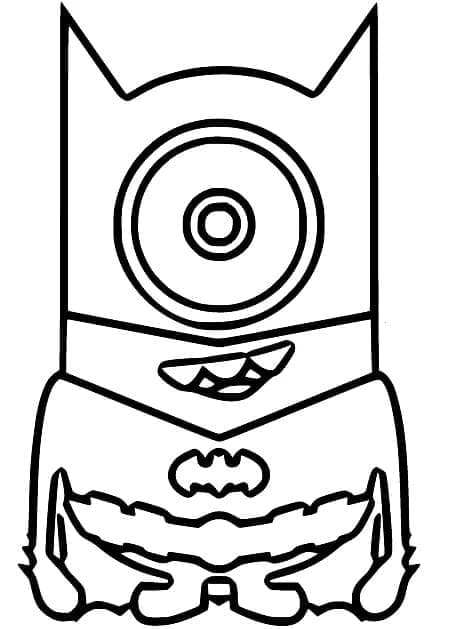 Desenho de Minion Batman para Colorir