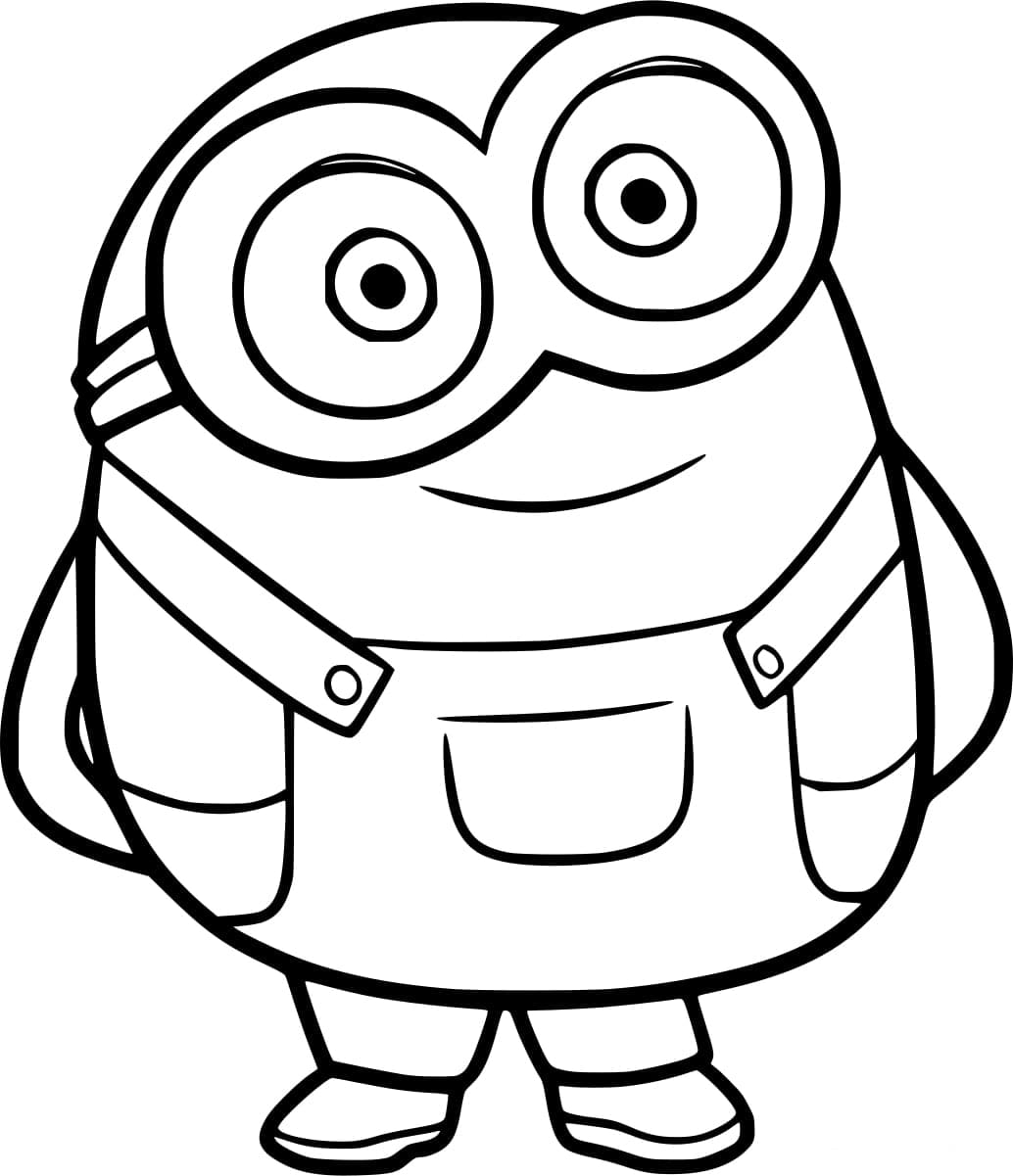 Desenho de Minion Bob Fofo para Colorir