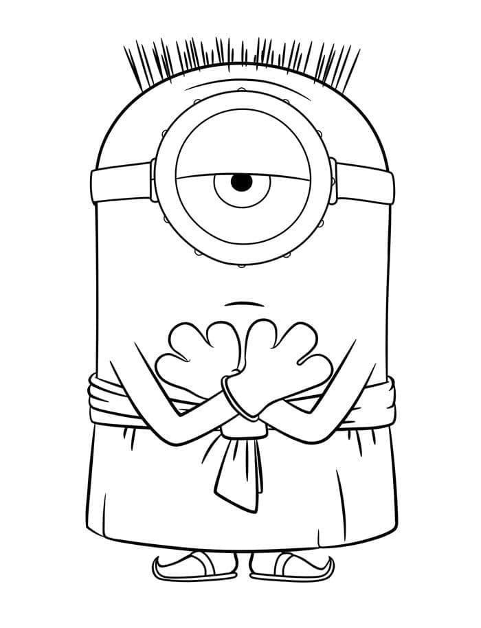 Desenho de Minion Engraçado para Colorir