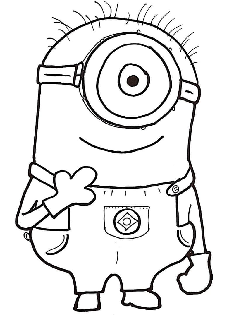Desenho de Minion Fofo para Colorir