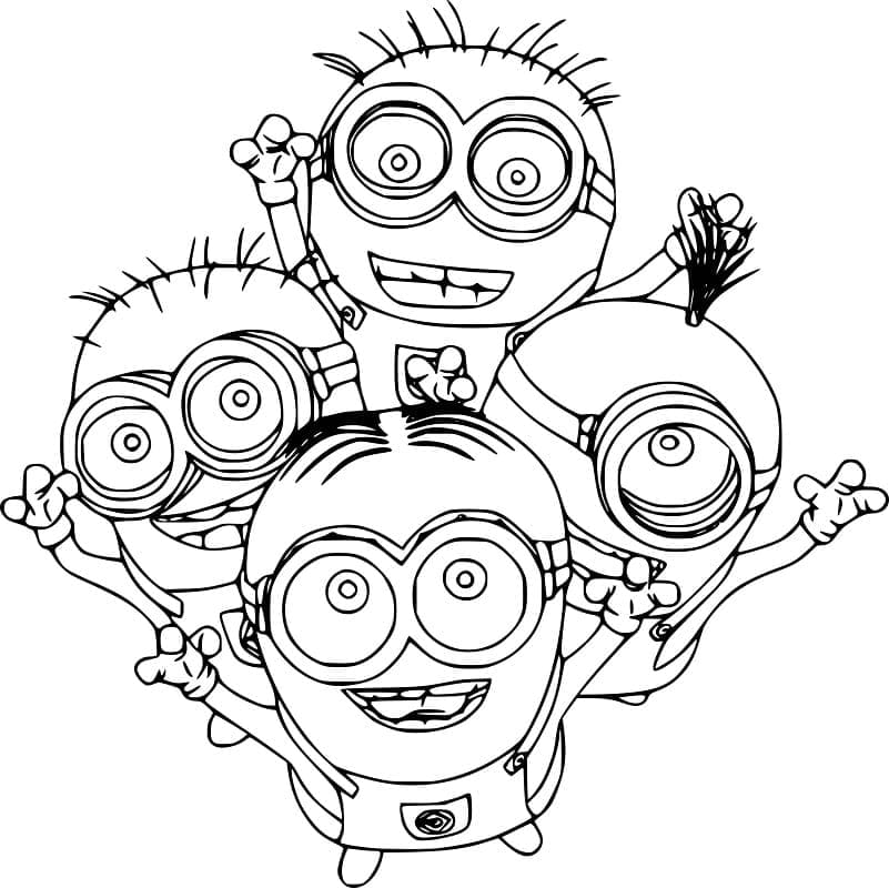 Desenho de Minion Grátis para Colorir