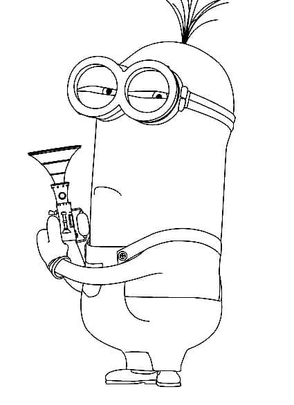 Desenho de Minion Kevin para Colorir