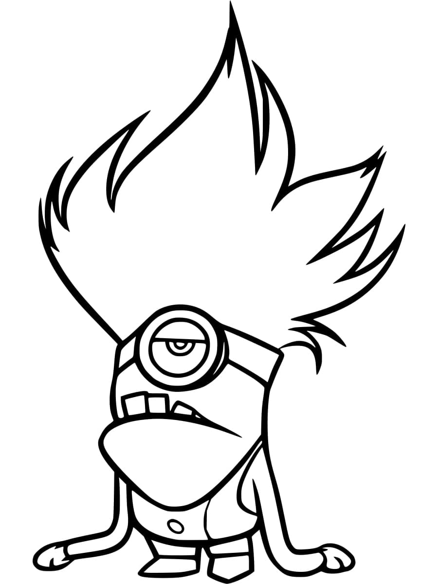 Desenho de Minion Malvado para Colorir