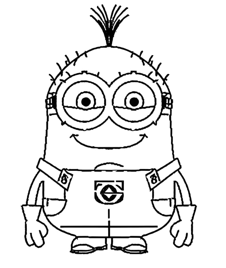 Desenho de Minion Muito Engraçado para Colorir