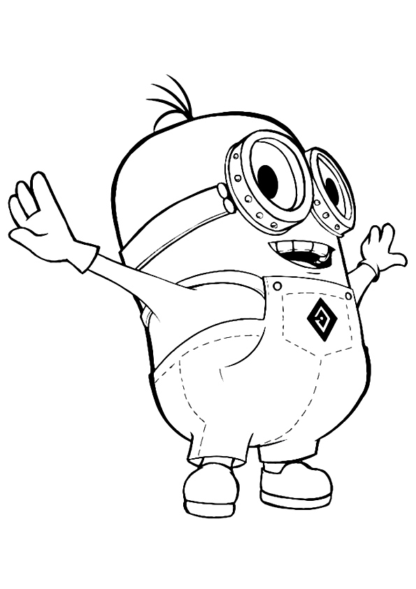 Desenho de Minions Bob para Colorir