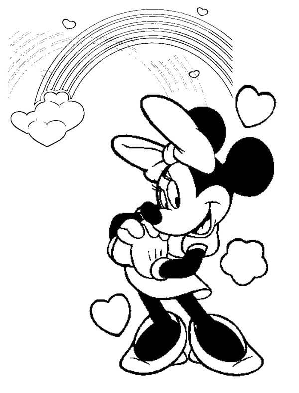 Desenho Minnie Adorável para Colorir