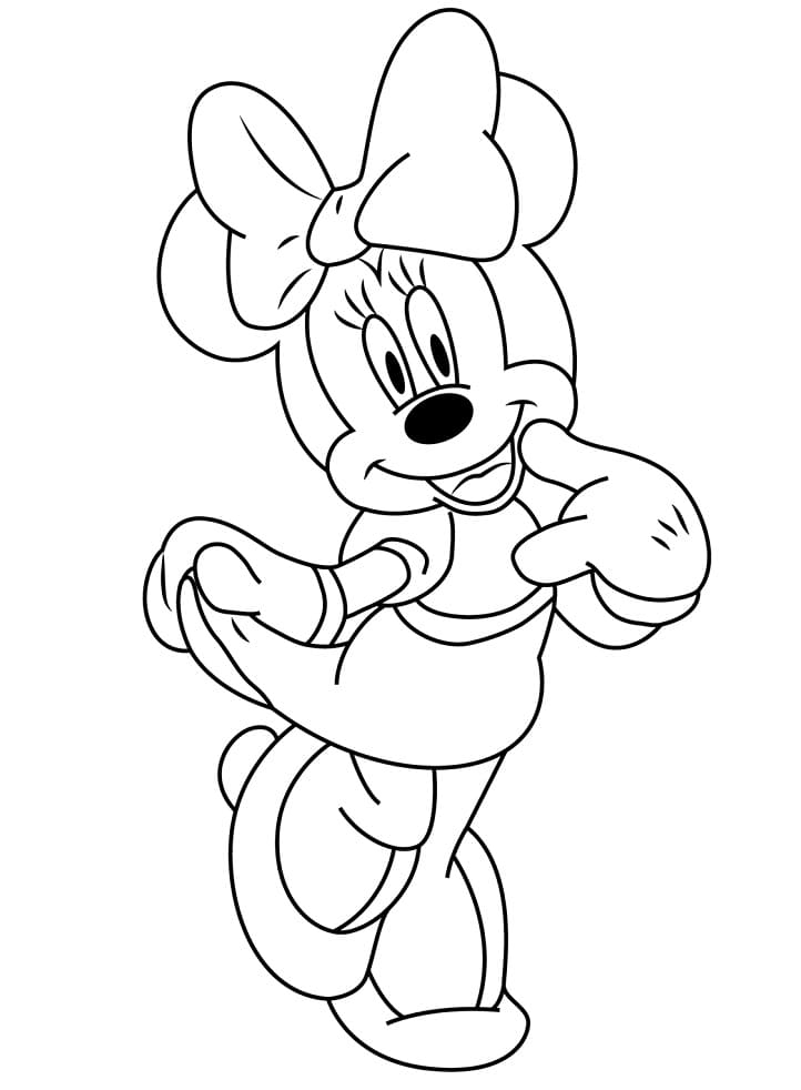 Desenho Minnie de Disney para Colorir