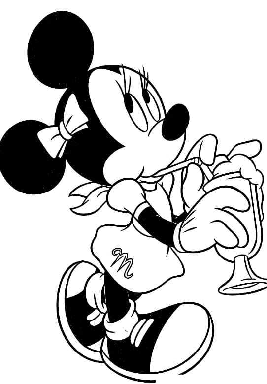 Desenho Minnie Fofa para Colorir