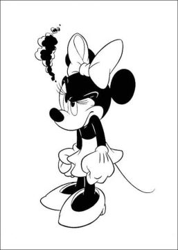 Desenho Minnie Zangada para Colorir
