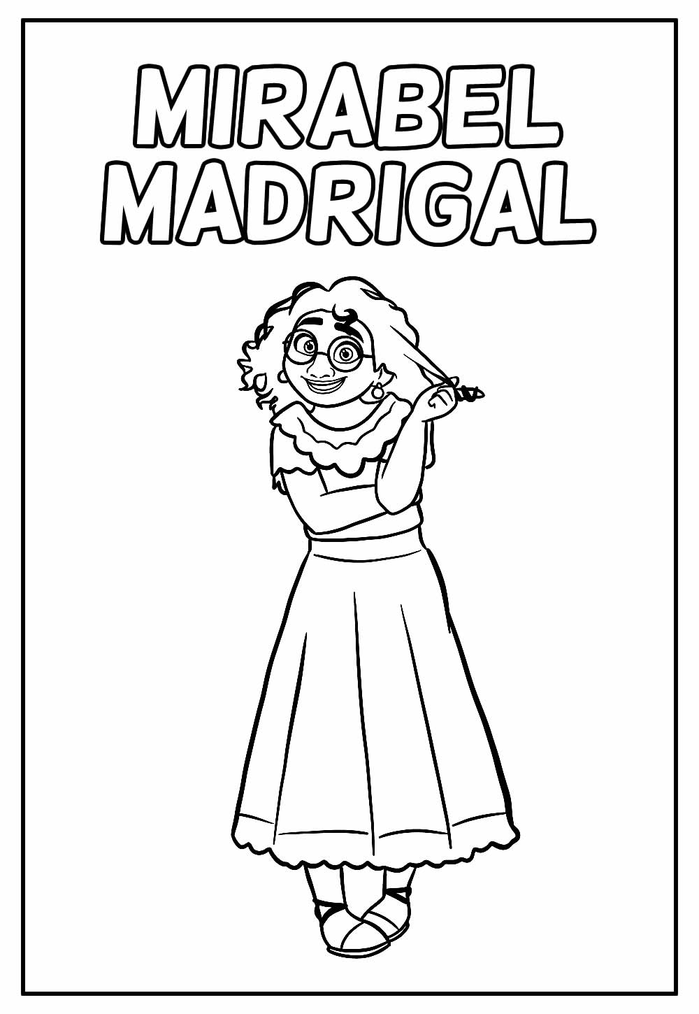 Baixar Desenho de Mirabel Madrigal para Imprimir e Colorir