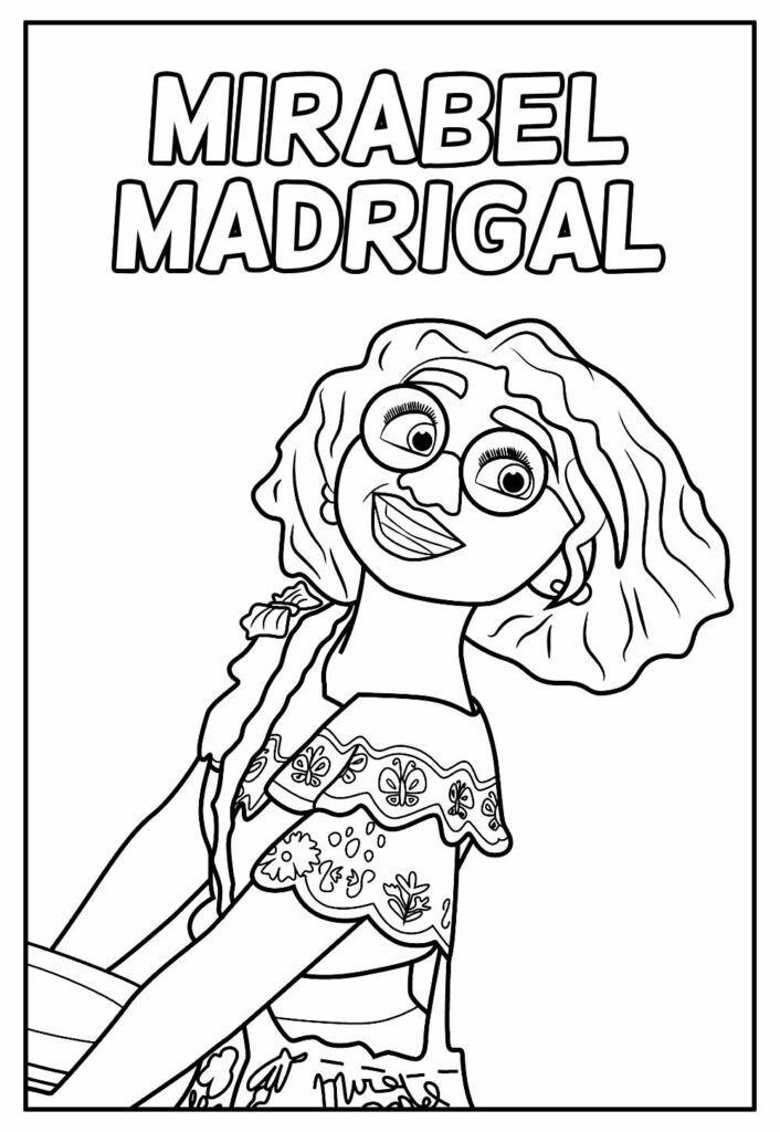 Desenho de Mirabel Madrigal para Colorir de Graça