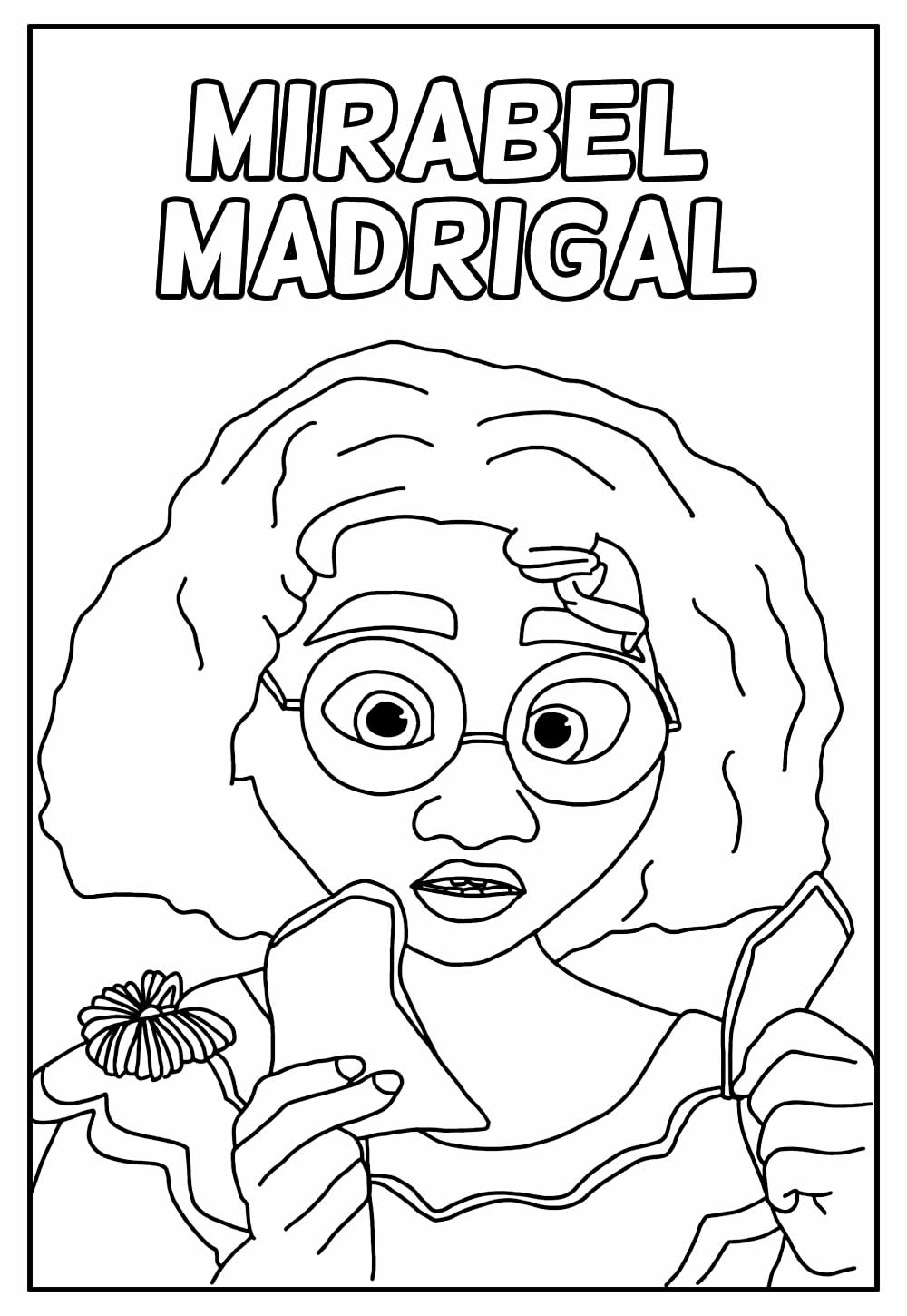 Desenho para Pintar de Mirabel Madrigal Gratuitamente em Pdf