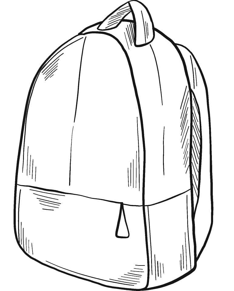 Desenho de Mochila Bonita para Colorir