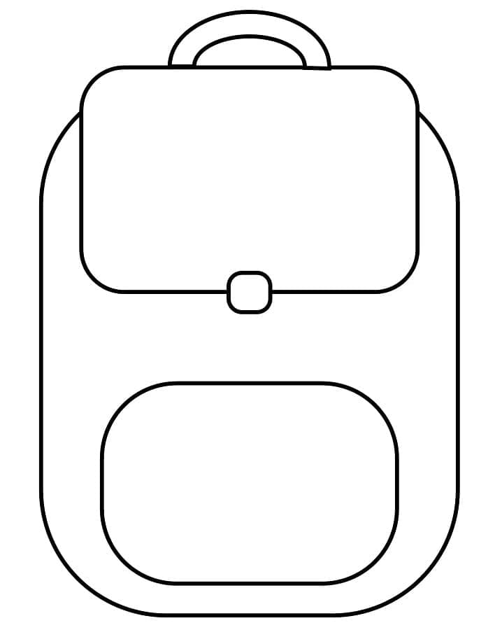 Desenho de Mochila Escolar Menina para Colorir