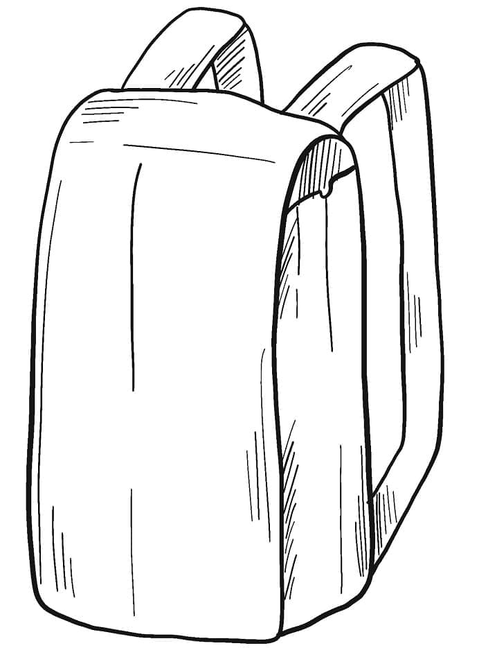 Desenho de Mochila Escolar Menino para Colorir