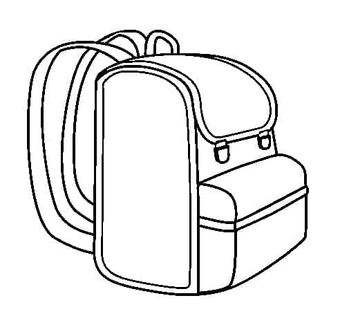 Desenho de Mochila Escolar para Colorir